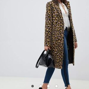 Asos leopard print coat